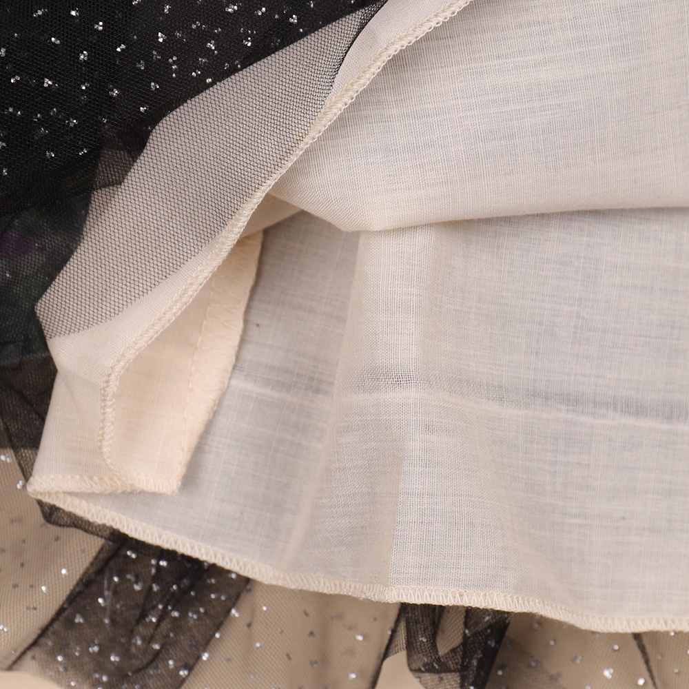 BEAR LEADER Đầm Lưới Tay Dài Giả Hai Mảnh Thời Trang Thu Đông Dành Cho Bé Gái 3-7 Tuổi