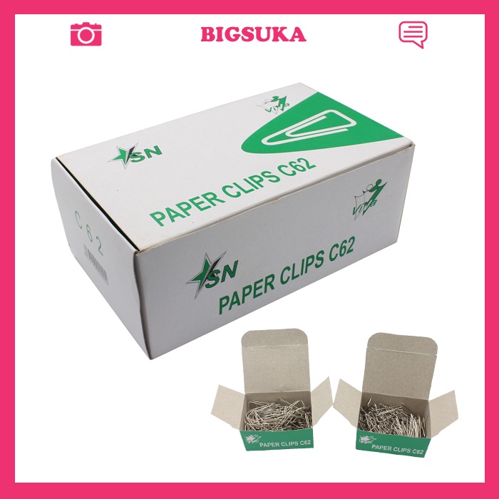 Kẹp ghim giấy sắt tam giác C62 [10 hộp nhỏ] ghim tài liệu BIGSUKA