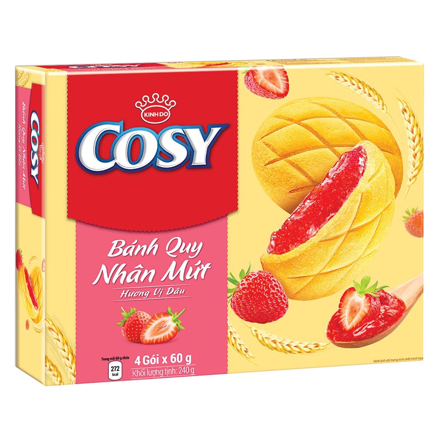 Bánh Quy Kinh Đô Cosy nhân Mứt Dâu 240g