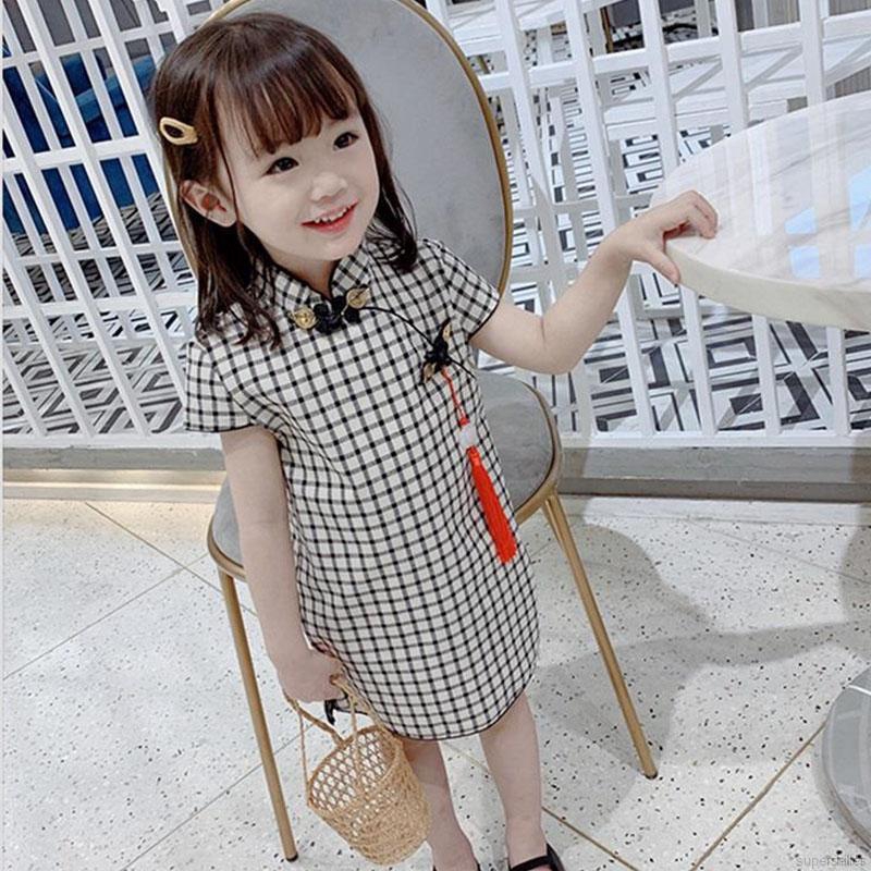 Đầm sườn xám phong cách Trung Hoa cho bé gái