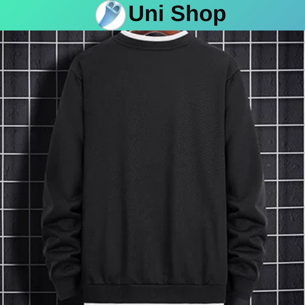 Áo nỉ nam mùa thu đông, dài tay,cổ tròn,lót nỉ áo đẹp thời trang _ B Uni shop | BigBuy360 - bigbuy360.vn