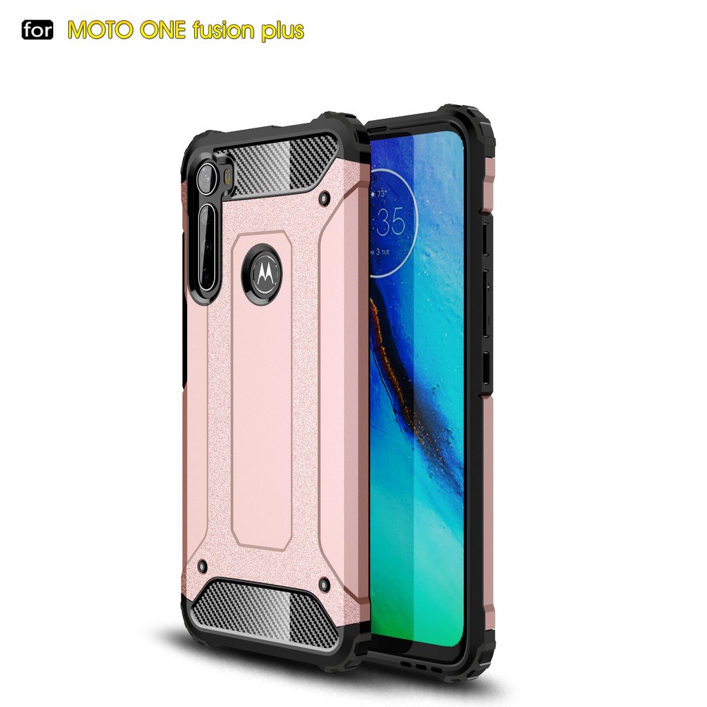 Ốp điện thoại TPU + PC giáp sắt cho Motorola Moto One Fusion Plus