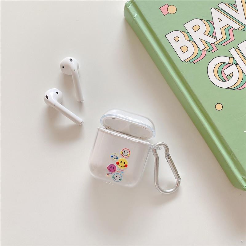 ✟❒✠AirPods Pro 1/2 mặt cười phong cách Hàn Quốc Bao bọc tai nghe chống rơi PC