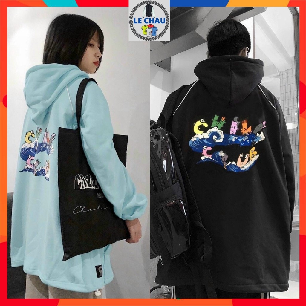 Áo khoác nỉ dây kéo nam nữ ulzzang form rộng áo hoodie unisex chống nắng street style CHILL LECHAU AKN08 cao cấp rẻ đẹp | BigBuy360 - bigbuy360.vn