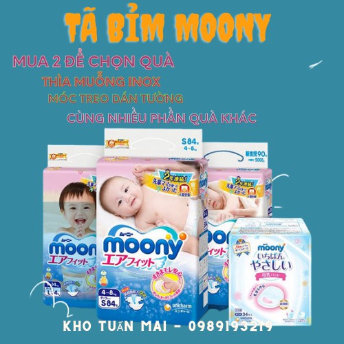 Bỉm Moony natural 💝FREESHIP💝 tã Nội Địa Nhật Chính Hãng Cộng Miếng/Siêu Cộng Miếng Dán/Quần Đủ Size NB96/S90/M68/L58/L50