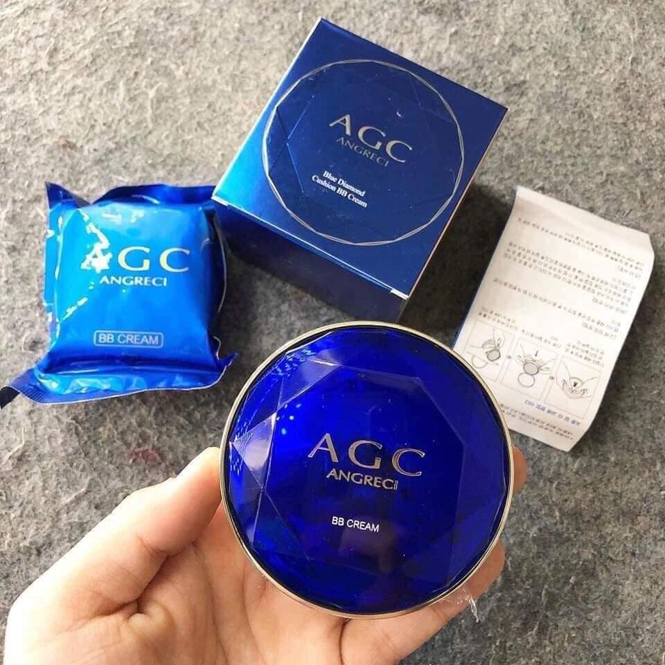 Phấn nước Diamond AGC Xanh kèm lõi sơ cua