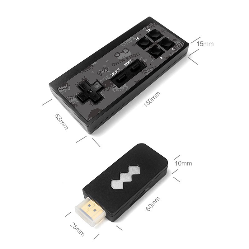 Máy chơi game điện tử 4 nút Không dây - 750 game trong 1 - Chính hãng DataFrog Y2SHD HDMI. Mới nhất 2021