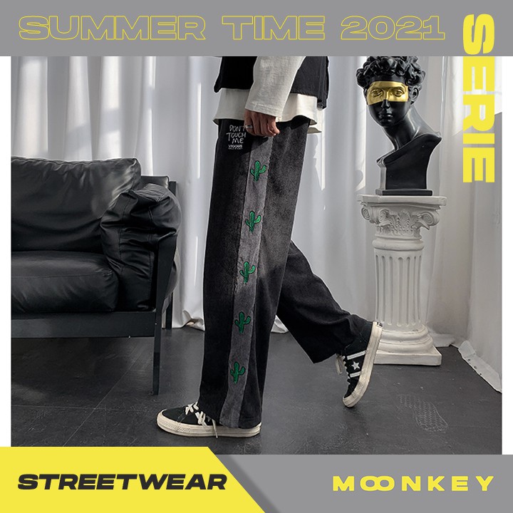 Quần Dài Ống Rộng Nam Nữ Phong Cách Streetwear SUMMER TIME 2021