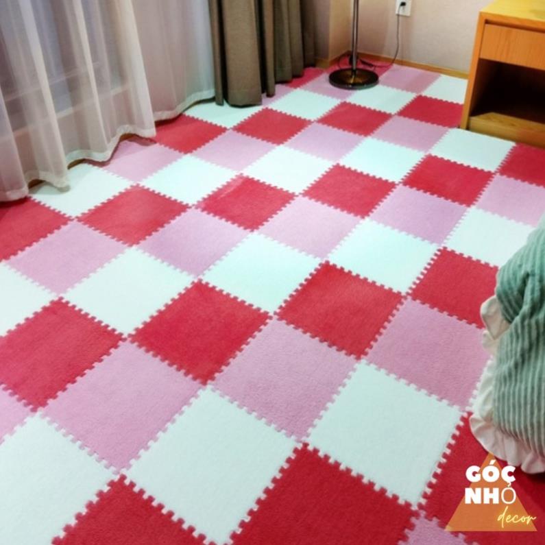 Thảm Xốp ghép mặt lông 30x30cm loại dày 1.5cm