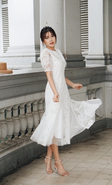 Đầm dự tiệc ren xoè cao cấp camidress | BigBuy360 - bigbuy360.vn