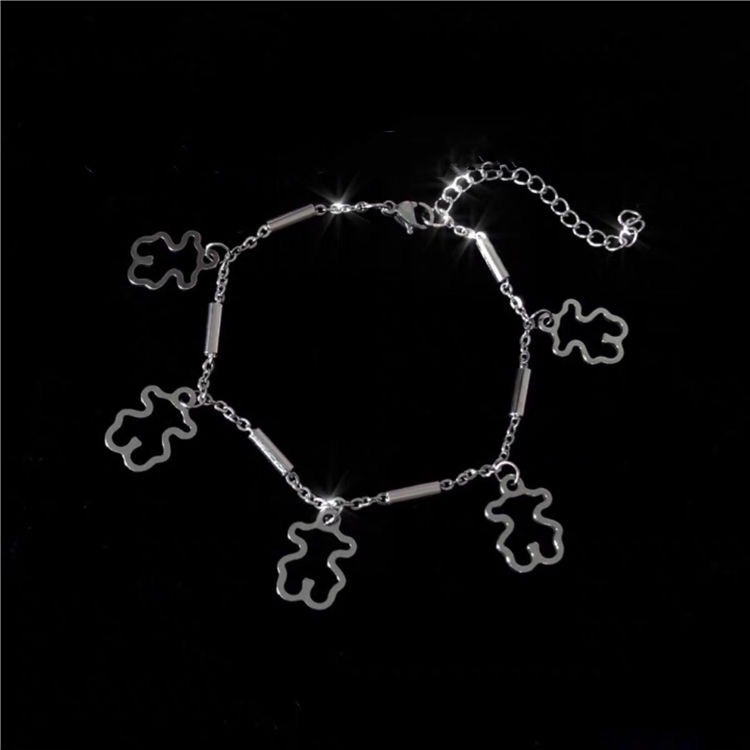 Vòng tay hình gấu rỗng phong cách Hàn Quốc trẻ trung thời trang cho nữ