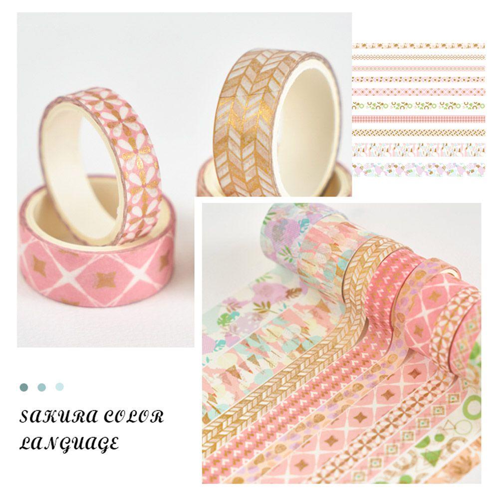 PISTA Set 10 Cuộn Băng Dính Washi Chất Lượng Cao Trang Trí Sổ Tay DIY Mới