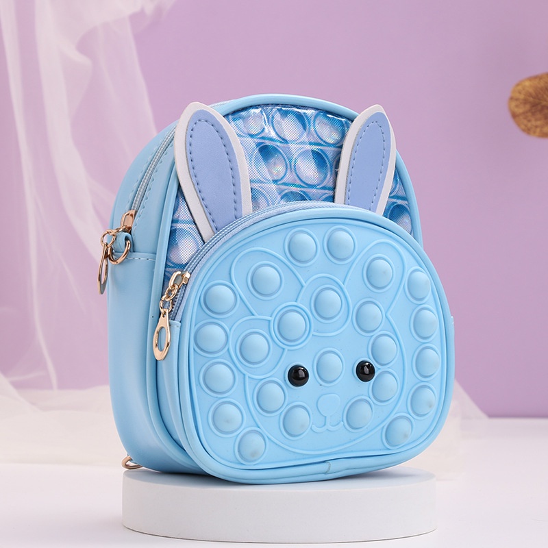 Ba Lô Đi Học Mini Hình Thỏ Có Nhạc Kích Thước 18*16CM