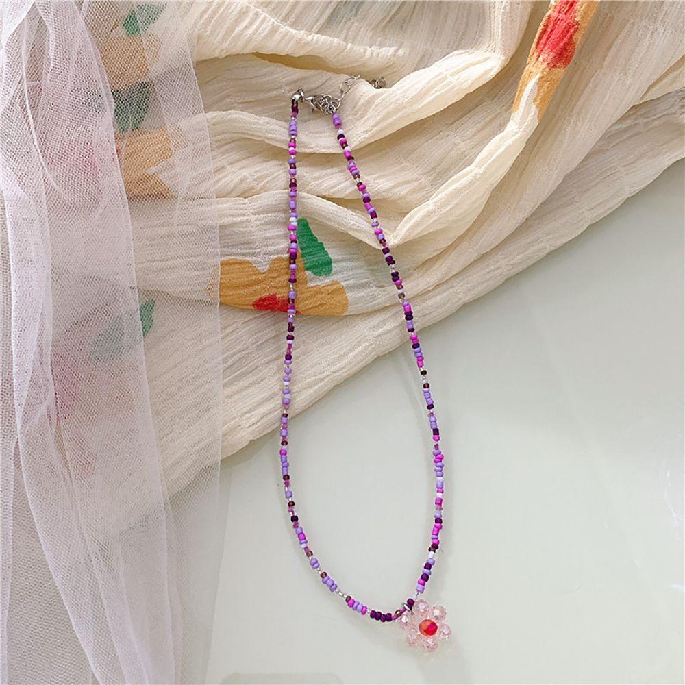 Vòng Cổ Chuỗi Hạt Màu Sắc Ngọt Ngào Phong Cách Bohemian Thời Trang Hàn Quốc