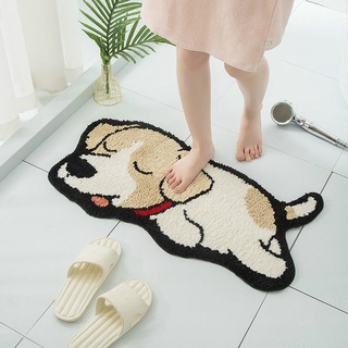 Thảm chùi chân hình thú cưng chất liệu len lông mịn