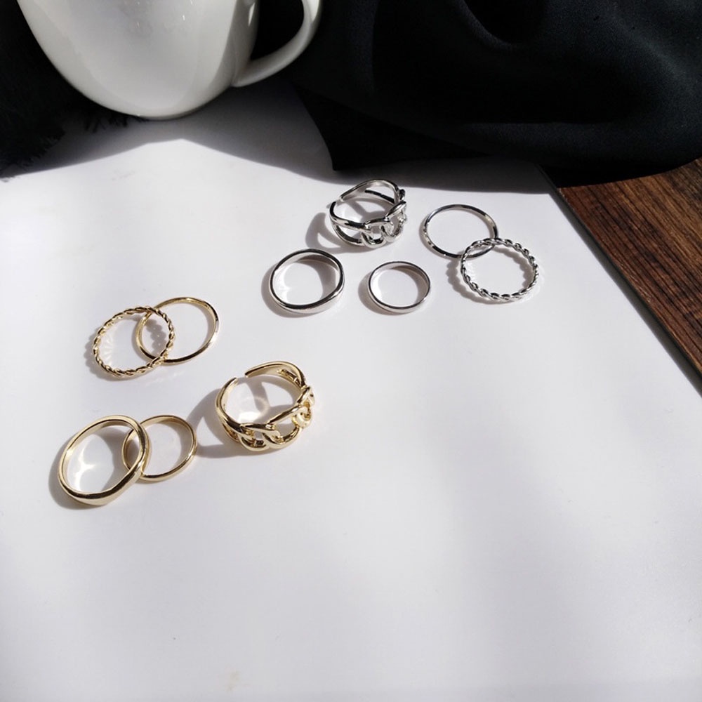 Set 5 Nhẫn Đeo Khớp Ngón Tay Thời Trang Cho Nữ