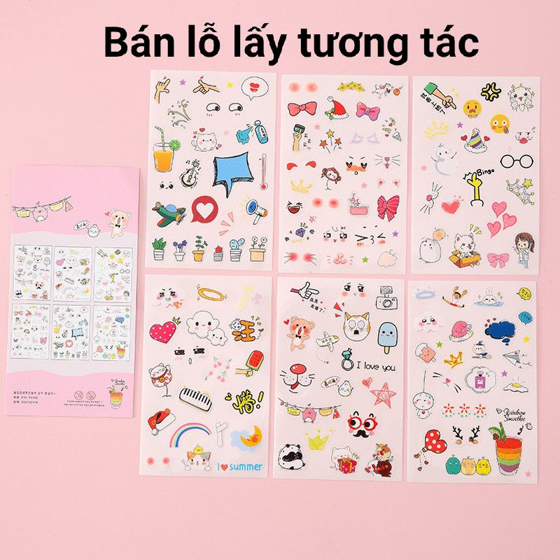 Set 6 tờ sticker summer