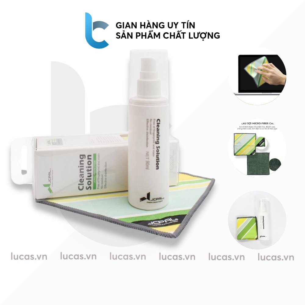 Bộ Vệ Sinh Màn Hình, Vỏ Ngoài, Bàn Phím Macbook Và Laptop Kèm Khăn Lau 2in1 JCPAL Cleaning Solution