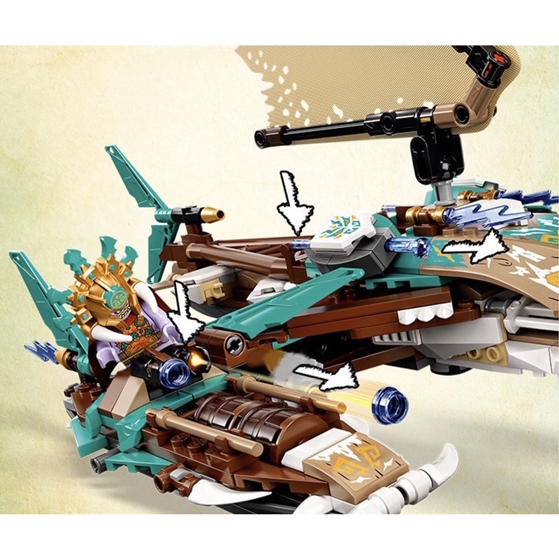 LẮP RÁP XẾP HÌNH NINJAGO 60040- TRẬN CHIẾN TRÊN BIỂN CATAMARAN CỦA KAI