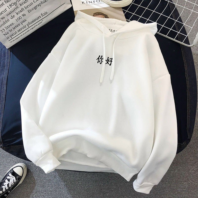 Áo Khoác Nỉ Hoodie unisex nam nữ thời trang In Chữ Trung Ulzzang Hàn Quốc HDI05 | BigBuy360 - bigbuy360.vn