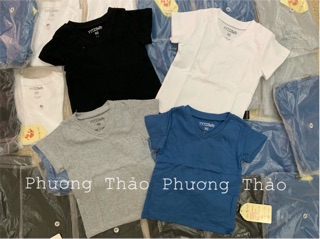 Áo phông trơn cổ tim xuất hàn