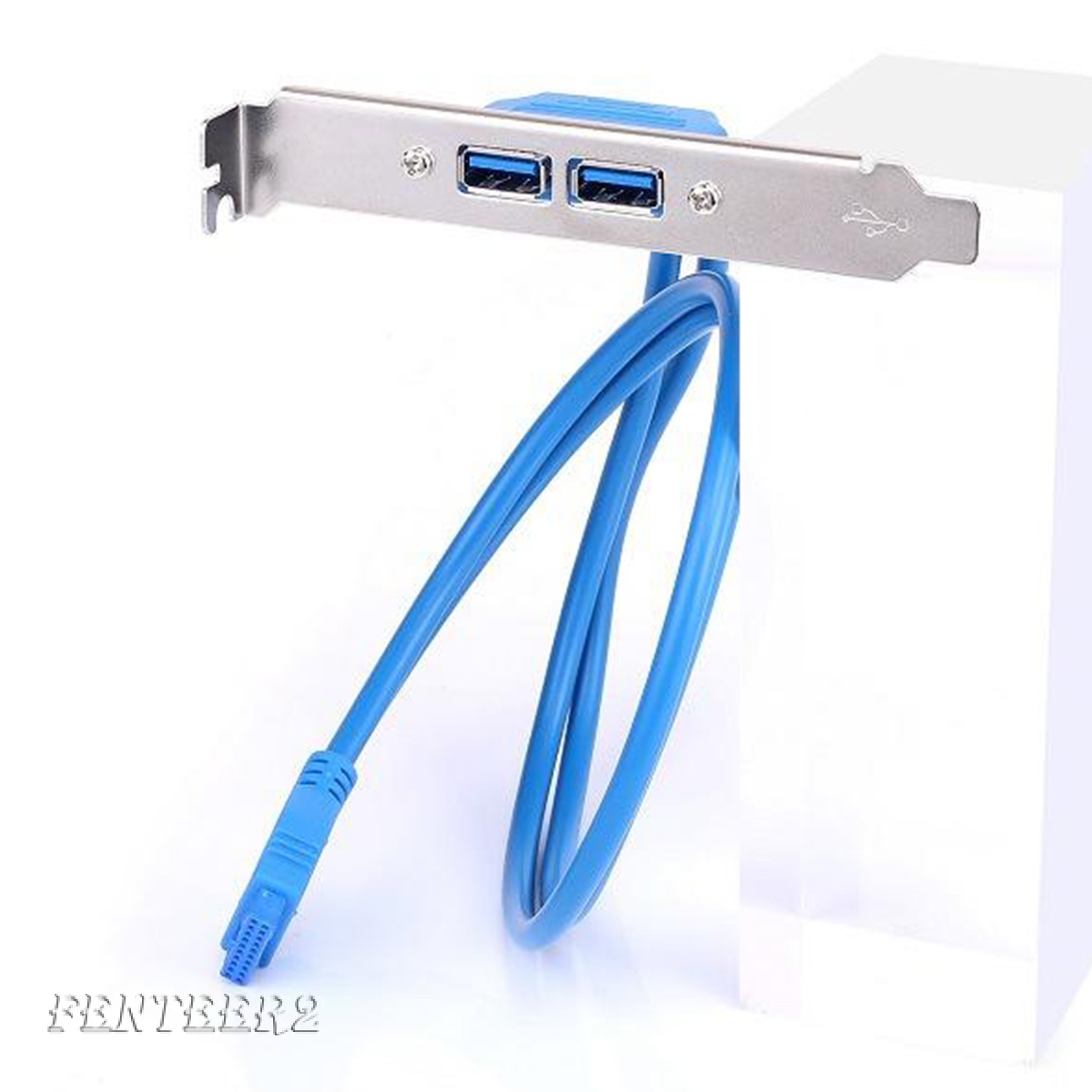 (Fenteer2 3c) Dual 2 Ports Usb 3.0 Back Panel To 20pin Header Cable With Bracket | BigBuy360 - bigbuy360.vn