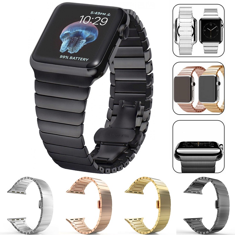 Dây Đeo Thay Thế Bằng Thép Không Gỉ 38 / 40 / 42 / 44mm Cho Apple Watch Series 5 4 3 2 1