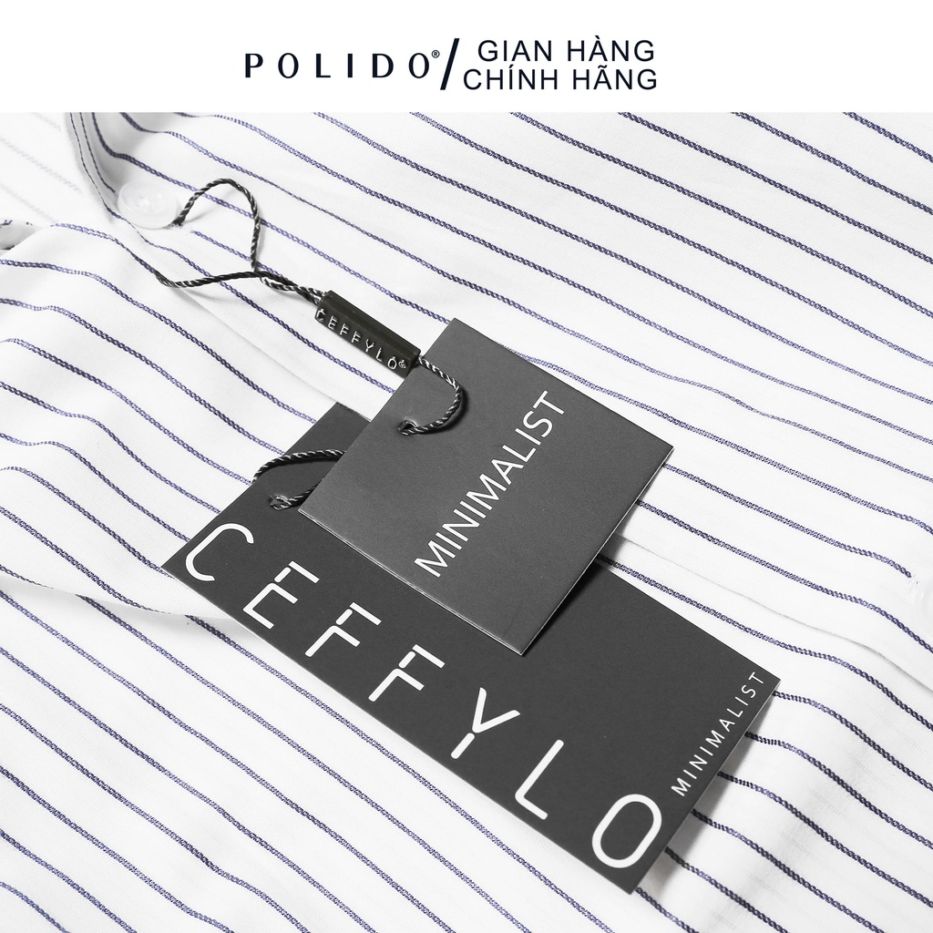 Áo Sơmi kẻ sọc CF 2, Màu Xanh Navy Chất Liệu Cotton Bền Đẹp, Vải Mỏng Thoáng Mát Form Slimfit | BigBuy360 - bigbuy360.vn