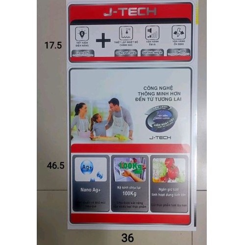 combo 10 tem tủ lạnh không ghi thương hiệu