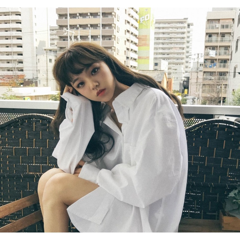 Áo sơ mi NRVP dáng rộng thời trang Hàn Quốc 2022 dành cho nữ