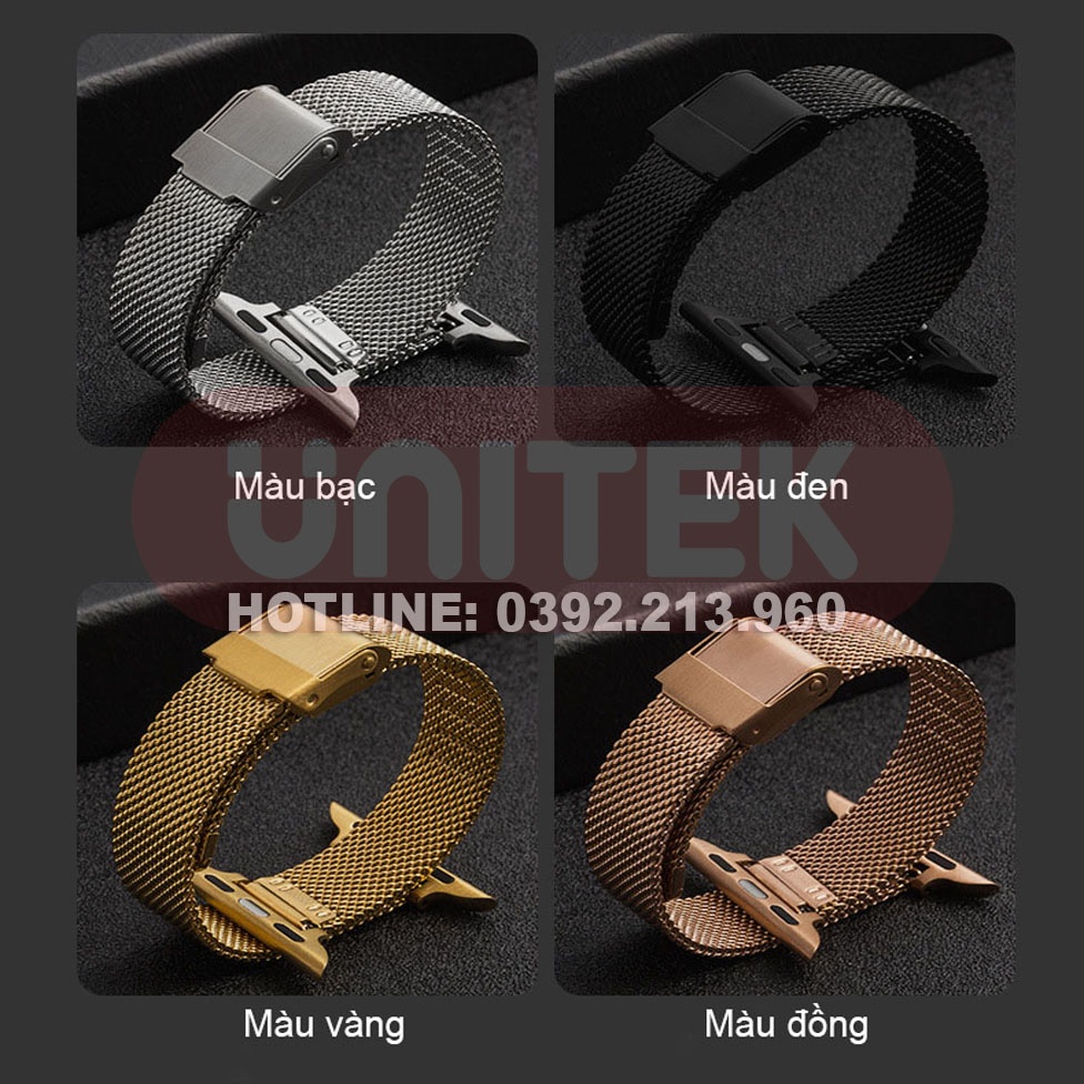 Dây Đồng Hồ Apple Watch 1/2/3/4/5/6 Chất Liệu Thép Size 38-40mm, 42-44mm