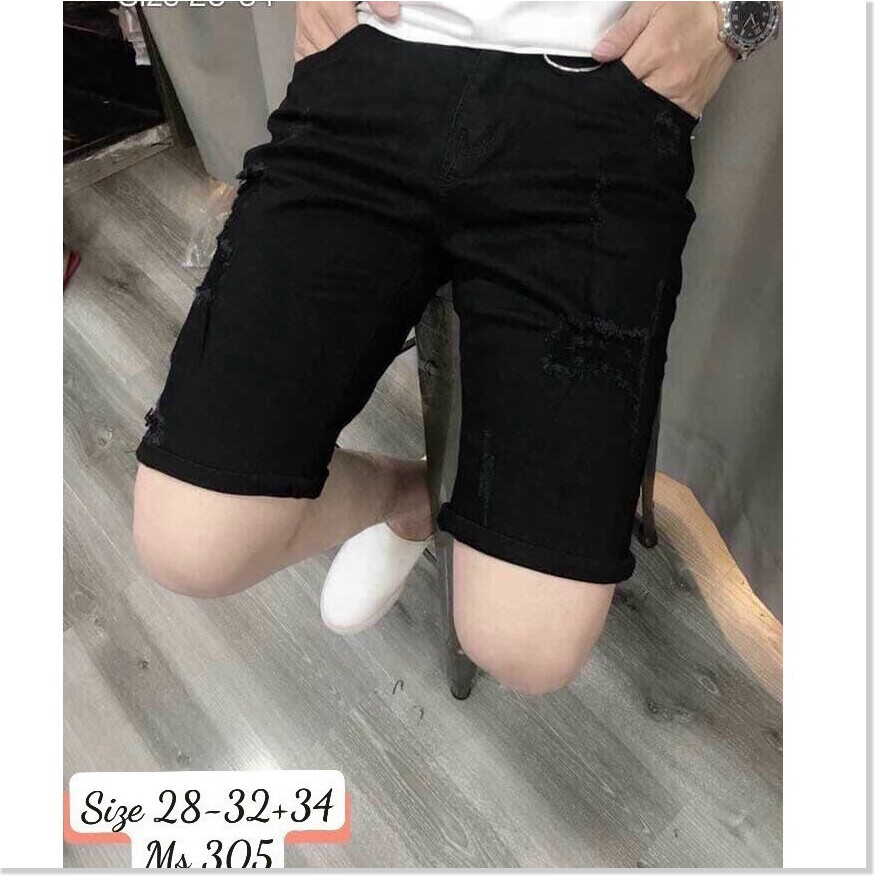 Quần short Jean Nam trẻ trung năng động thêu họa tiết HP