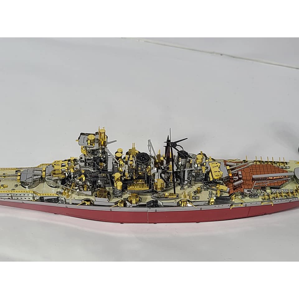 Chưa Ráp Mô Hình Thép 3D Tàu Chiến Thiết Giáp Hạm Nhật Bản Piececool Kongou Battleship