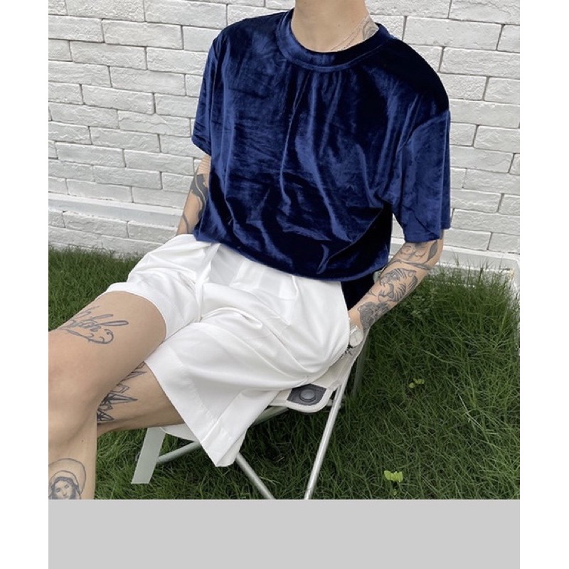 áo nhung xanh dương