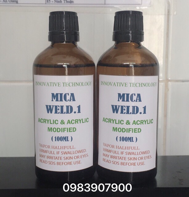 KEO LẠNH ACRYLIC WELD.1 DÁN MICA ĐÀI LOAN TRONG SUỐT 100ML
