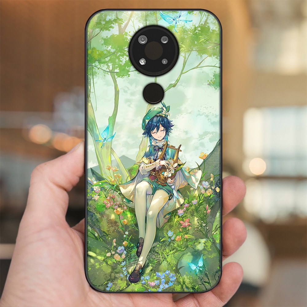 Ốp lưng Nokia 3.4 viền đen in hình Venti Genshin Impact
