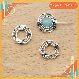 Charm bọc bạc hình tổ chim - Charm bạc tổ chim lồng hạt