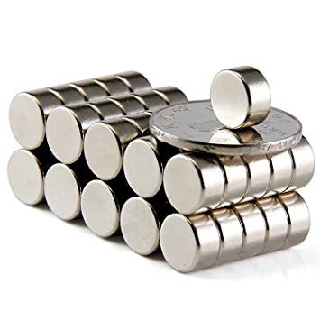 Nam châm viên trắng mỏng 10x4mm- loại nam châm đất hiếm lực hút mạnh