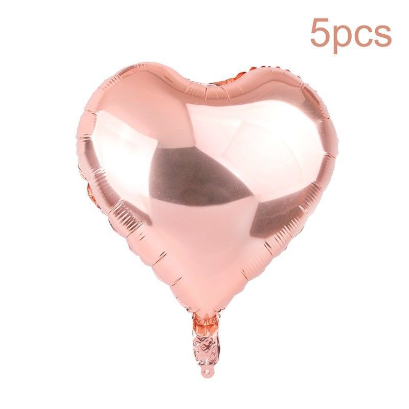 Bộ Bong Bóng Latex Hình Ngôi Sao / Trái Tim / Chữ Cái Màu Vàng Hồng Trang Trí Tiệc Sinh Nhật / Tiệc Mừng Em Bé