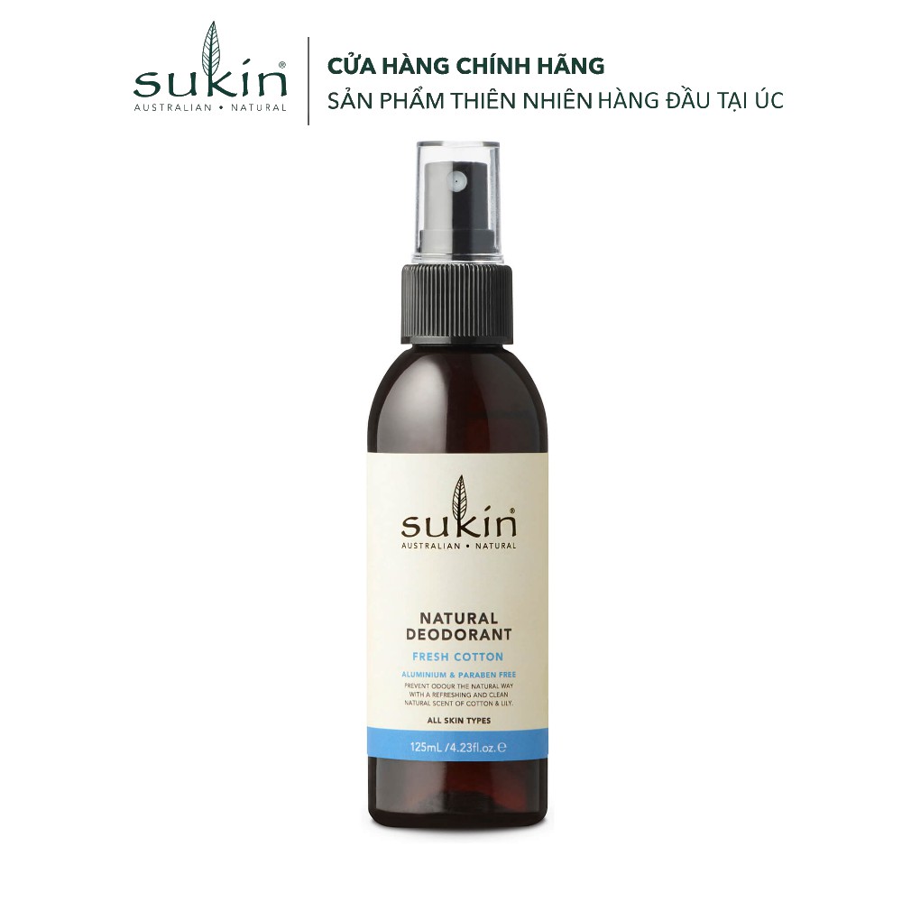 Sukin Xịt Khử Mùi Khô Thoáng Tự Nhiên Sukin Deodorant 125ml