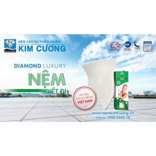 Nệm cao su kim cương 2 mặt lỗ diamond luxury, hàng chất lượng cao