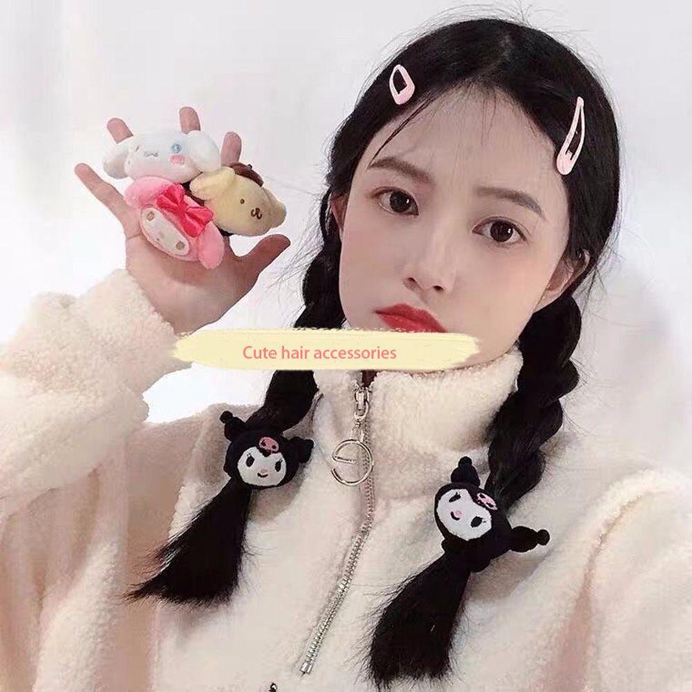 Kẹp Tóc Vải Bông Mềm Mại Hình Melody / Cún Cinnamon Hoạt Hình Phong Cách Hàn Quốc Cho Nữ