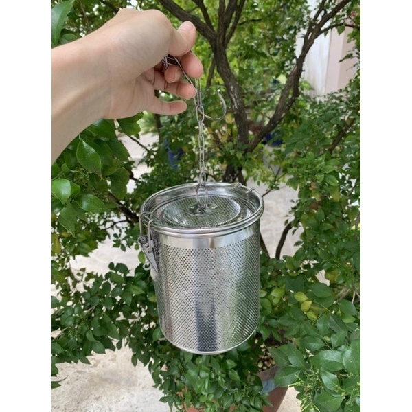 saze lớn : giỏ lưới lọc trà hoặc gia vị inox cao cấp 12x14cm