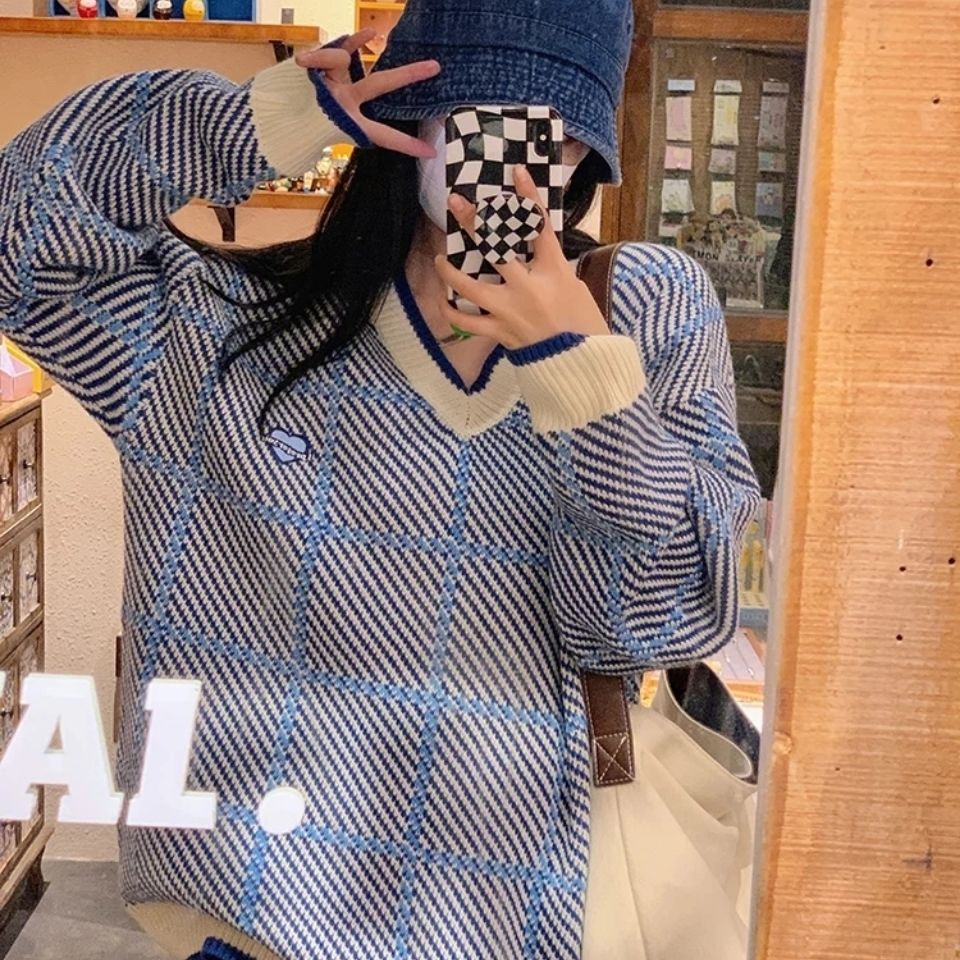 【Yuki】Áo len Màu tím cổ chữ V thu đông 2021 | BigBuy360 - bigbuy360.vn