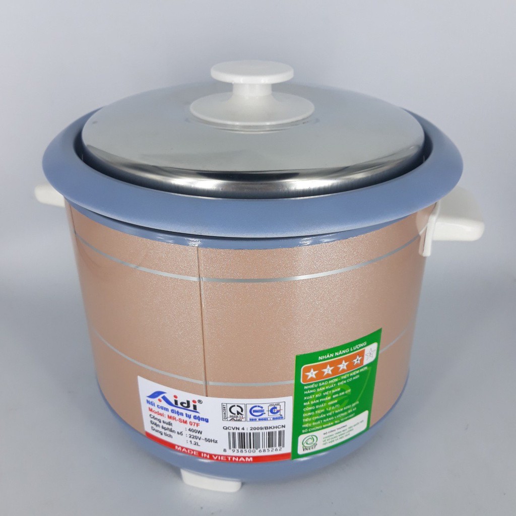 Nồi cơm điện Aidi 0.6L (chống dính) - MR-SM 07S - Hàng chính hãng (Bảo hành 12 tháng)