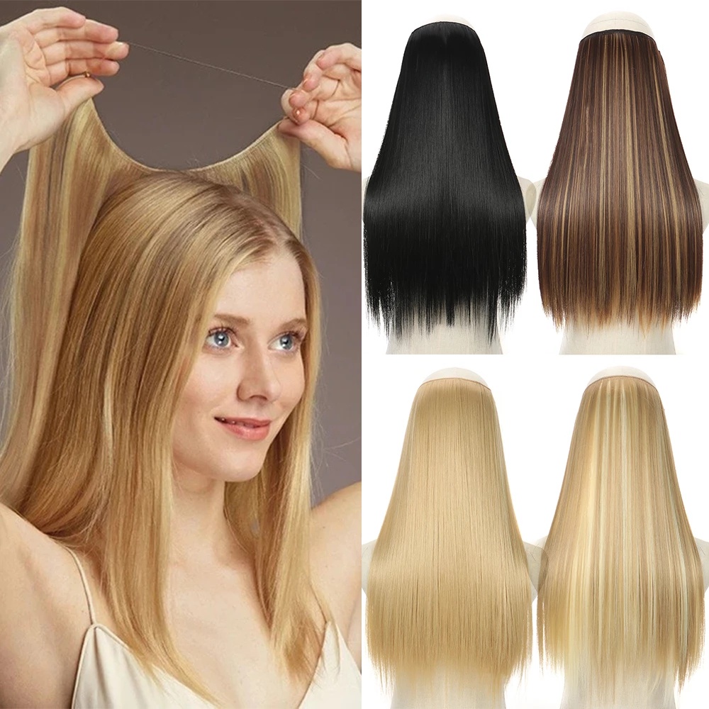 Tóc Nối Giả Màu Đen Ombre Có Kẹp