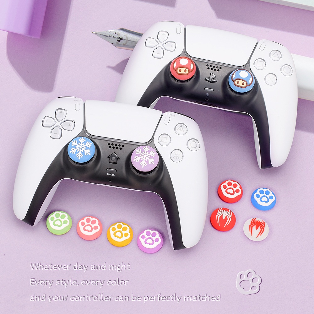 Mềm Nắp Đậy Nút Bấm Tay Cầm Chơi Game Màu Dạ Quang Cho Playstation5 Ps5 / Ps4 / Ps3 / Ps2 / Xbox Ốp