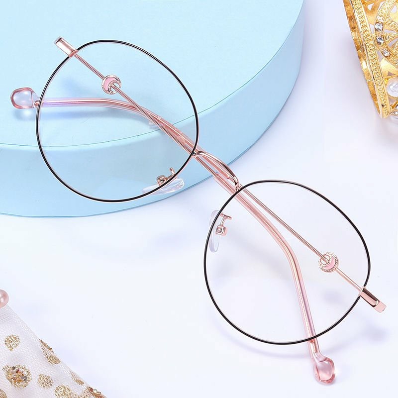 Kính cận thời trang nam nữ chống tia UV gọng kính kèm hạt phong cách Hàn Quốc đẹp giá rẻ ABICA 028