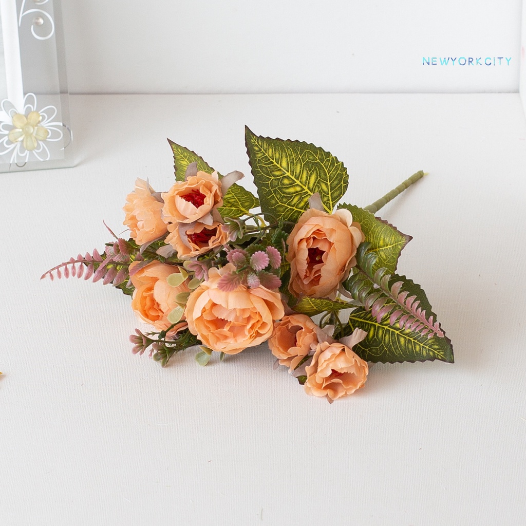 Ny-thiết Kế Hoạch Hoa Mẫu Đơn Giả Bằng Lụa Nhiều Đầu Tươi Tắn Đẹp Mắt DIY