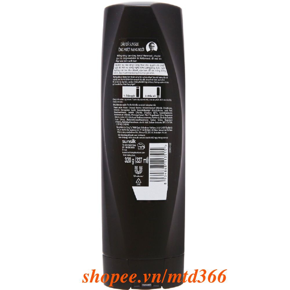 Dầu Xả Tóc 327ml Sunsilk Óng Mượt Rạng Ngời